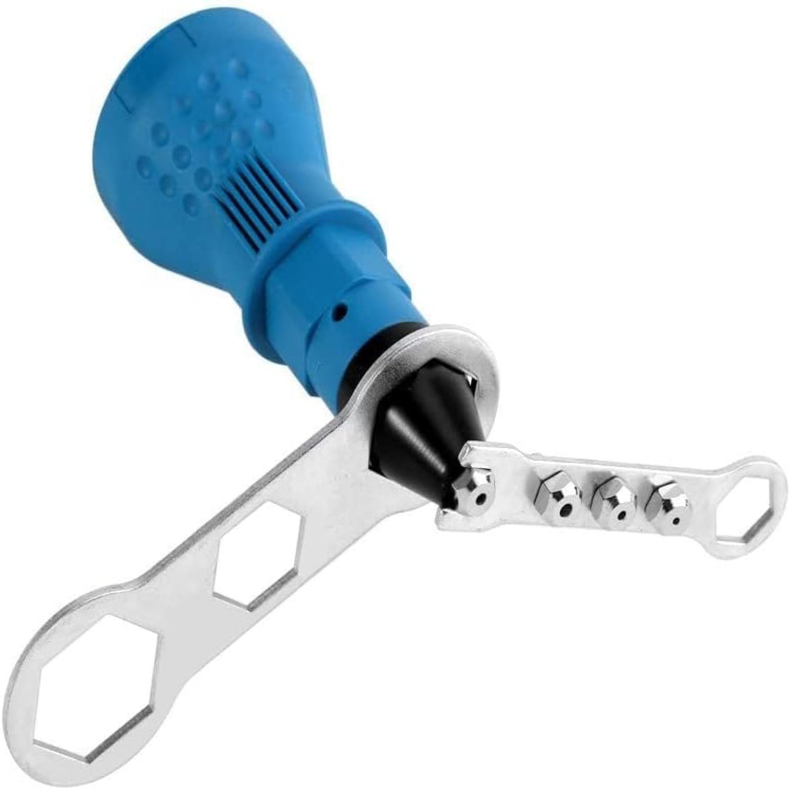Rivettatrice elettrica con testa di conversione per rivetti a strappo, trapano pneumatico ricaricabile 2 in 1