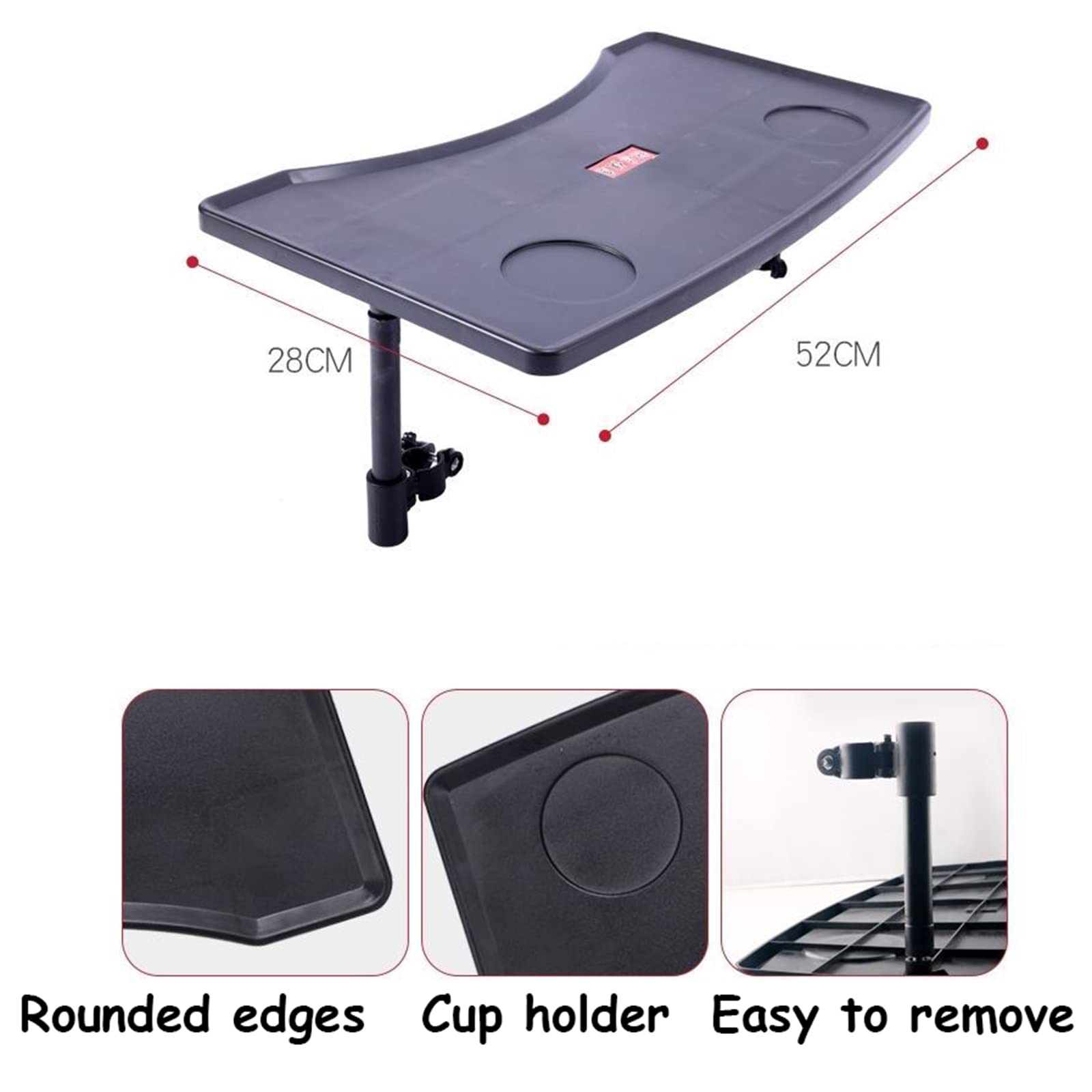 Mesa para silla de ruedas con portavasos, bandeja extraíble para ancianos y discapacitados, ideal para comer, leer y escribir