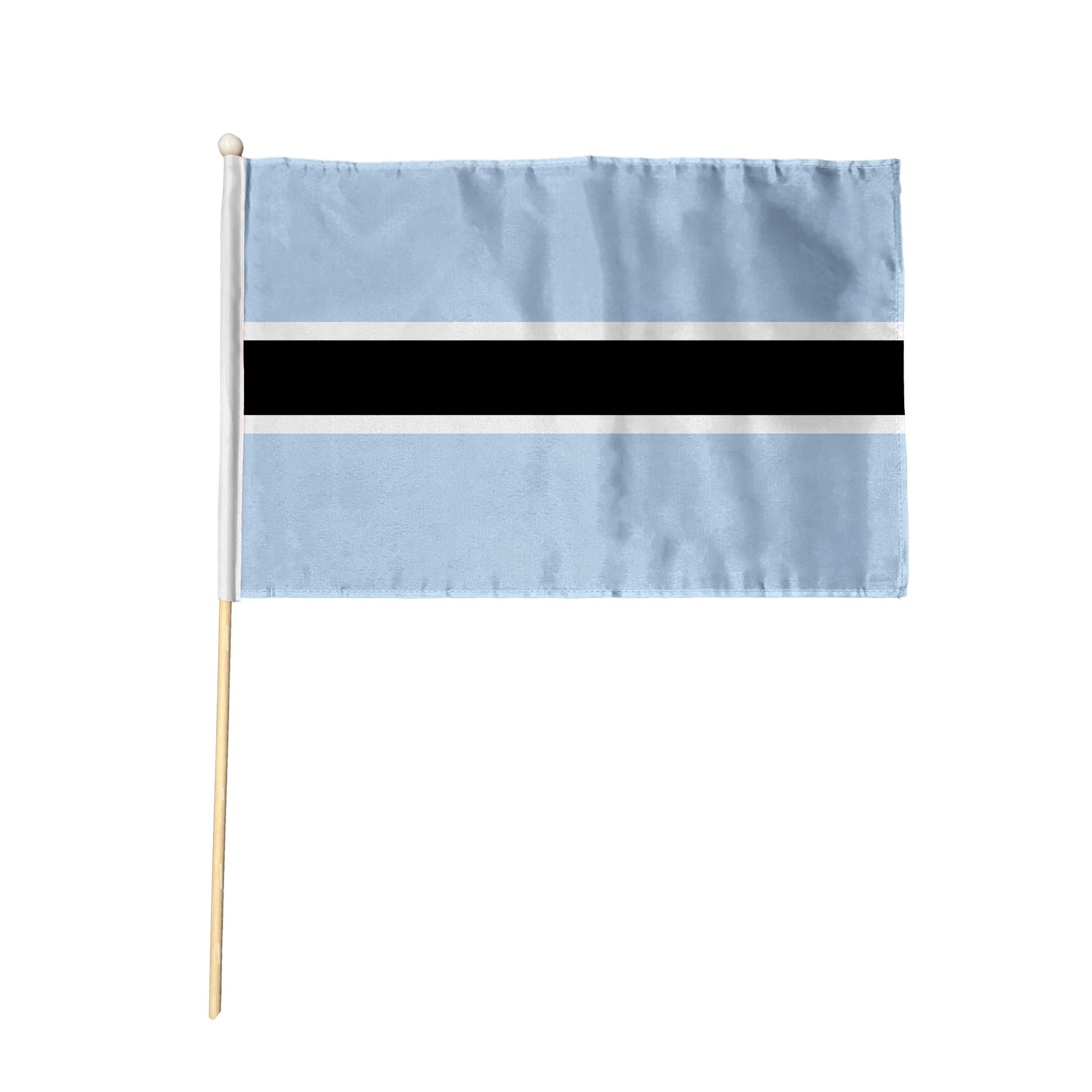 Flagtex Botswana Pack of 6 Hand Waving Flag (9x6 Inch) - Premium Wooden Stick Hand Flag with Natural Wood Pole Botswanan National Flag for Events Celebrations International Displays — image 1