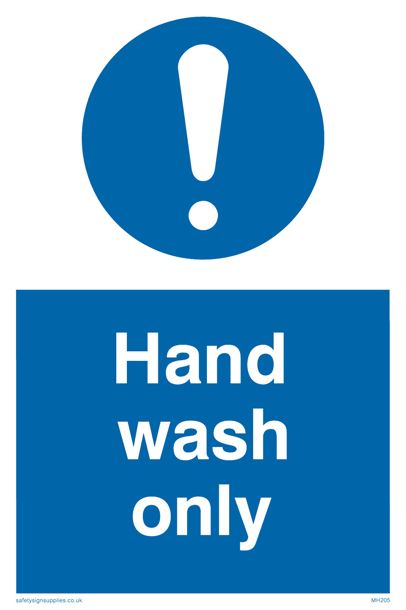 Pack of five - Hand Wash Only Sign - 100x150mm - A6P