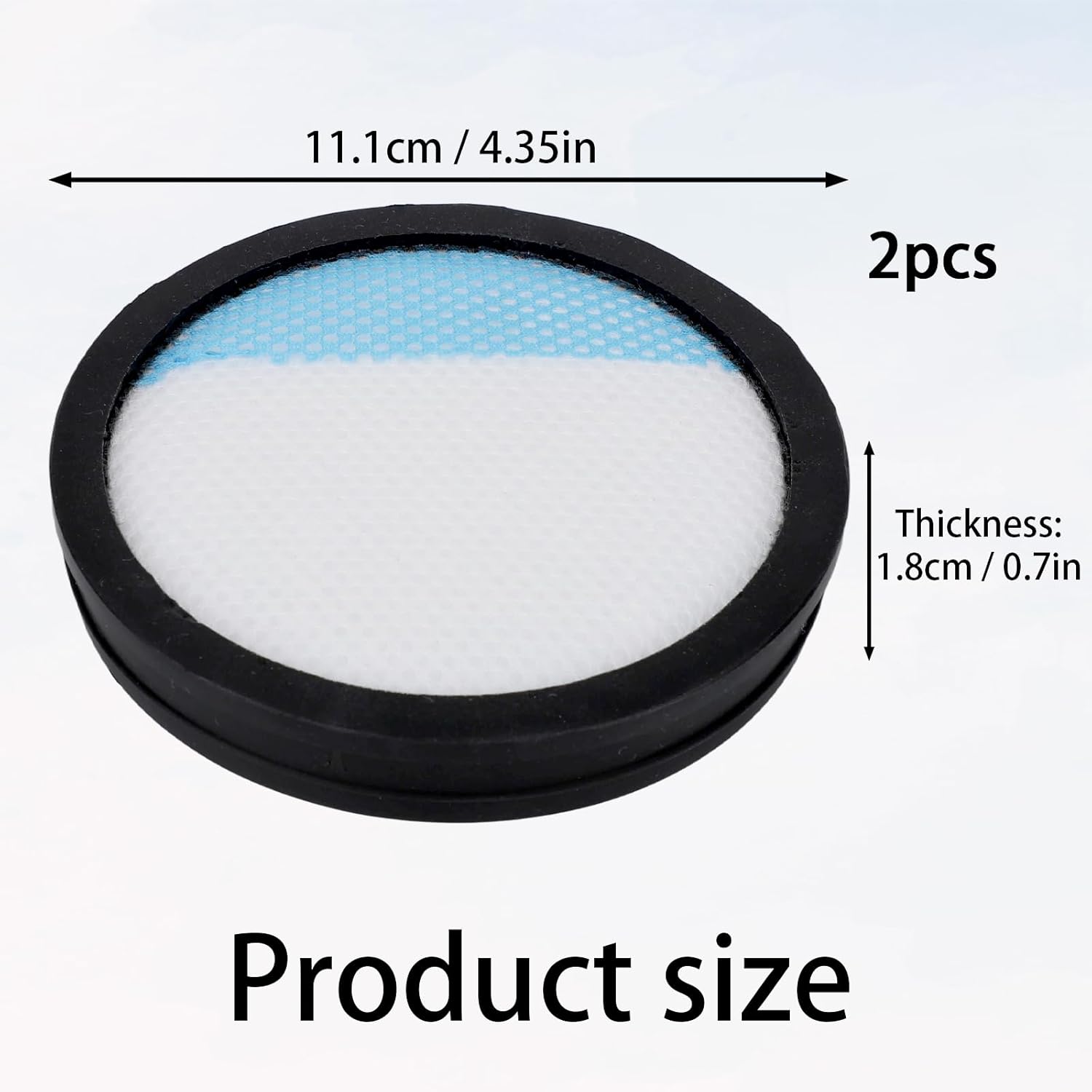 2pcs Filter Replacement for Ryobi, Washable & Reusable Vacuum Filter Replacement Parts Compatible with Ryobi 18V ONE+ Cordless Stick Vacuum PCL720
