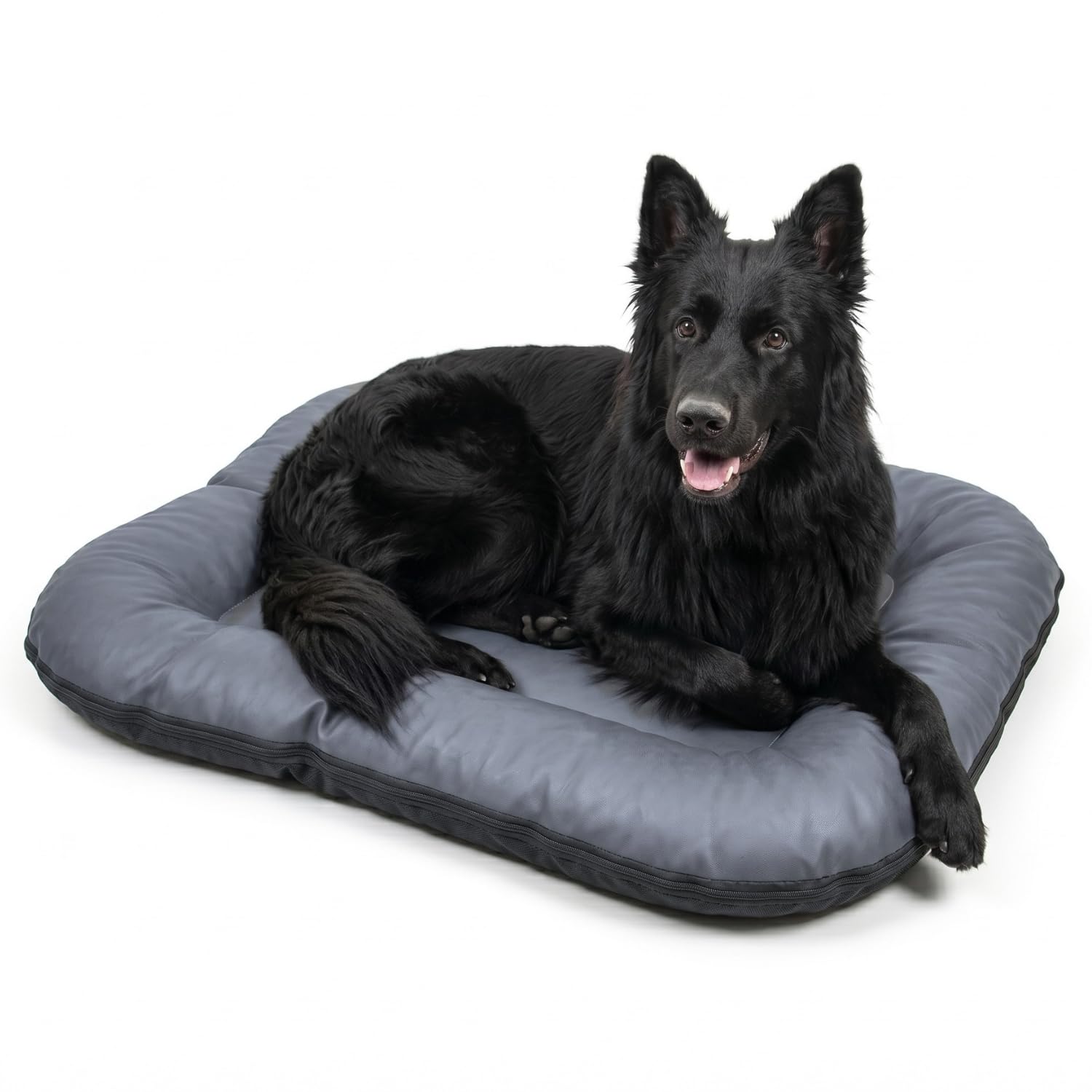 4L Textil Hundebett Kunstleder Hundematratze Hundekissen große Hunde | Wasserabweisend | Abwischbar | Robust
