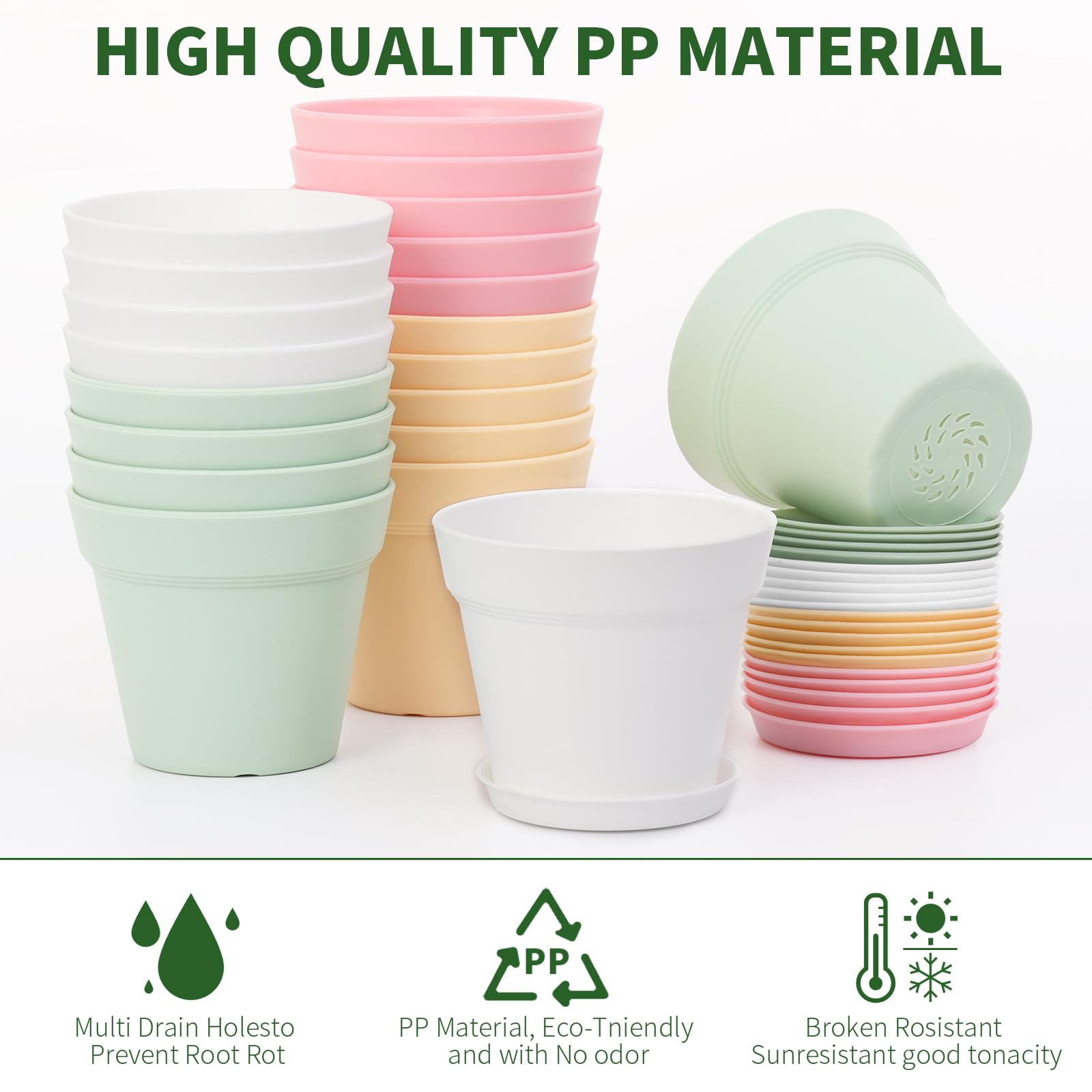 Amazon.com : GARDIFE 20 Pack 4 inch Plant pots, planters for