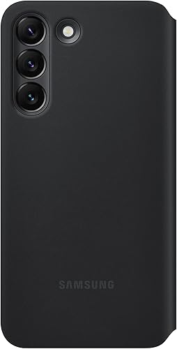 Miniatura 4 de Samsung Funda protectora para teléfono Galaxy S22 S-View, control de grifo, diseño de vanguardia, versión estadounidense, negro, (EF-ZS901CBEGUS)