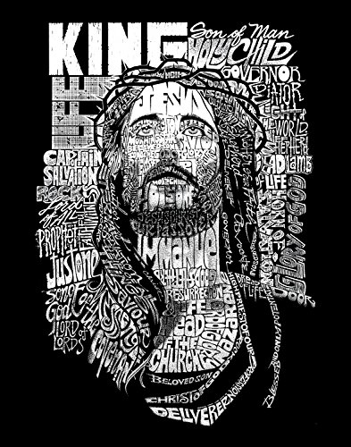 LA POP ART Drawstring Word Art Backpack - Jesus - Black2