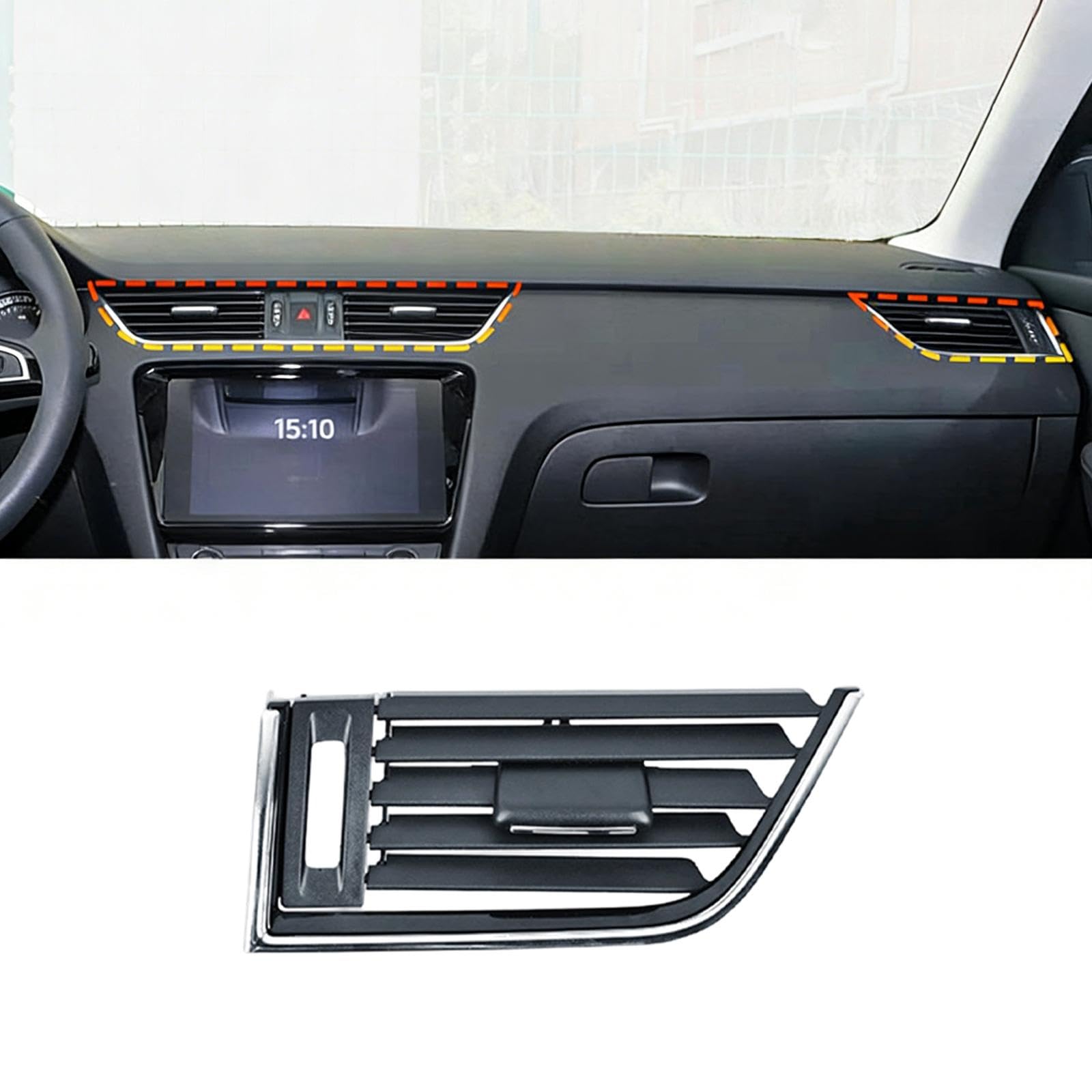 Milageto Grille de Ventilation Noire Compatible avec Panneau de climatisation Haute Performance pour (importée), Gauche