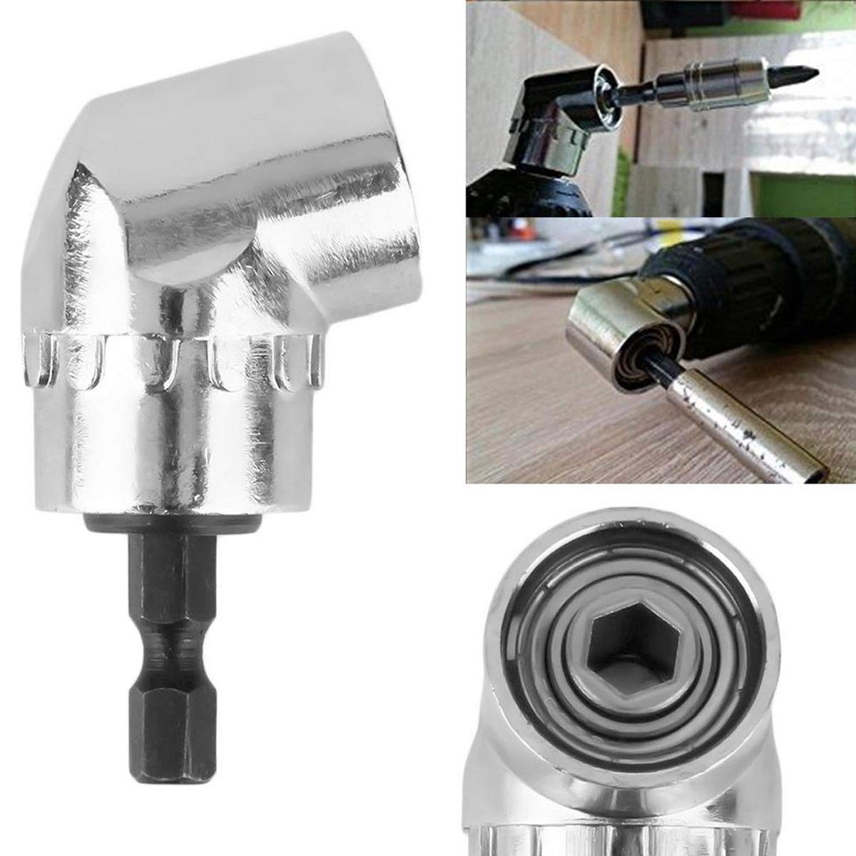 105 Gradi Angolo Retto Driver 1/4 Pollice Esagonale Cacciavite Holder Drill Bit Angolo Driver Power Drill