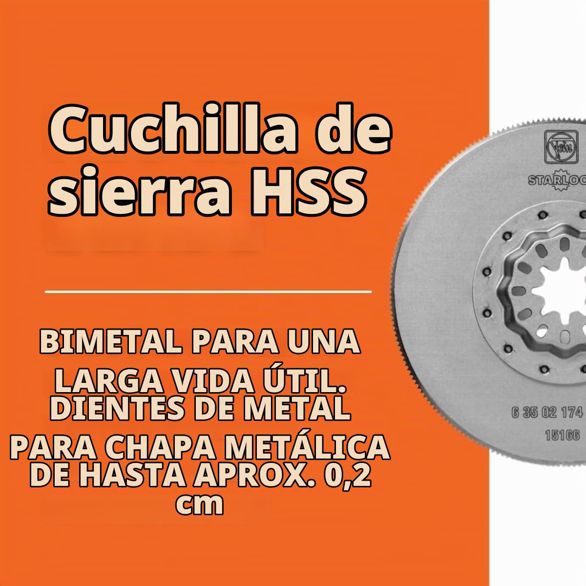 FEIN hoja de sierra HSS Ø 85 mm, Alojamiento Starlock, Buena rentabilidad gracias a la forma circular, Bimetal, Dentado metálico