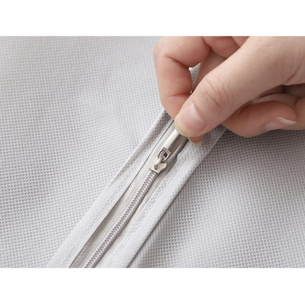 Fundas Antipolvo para Ropa, Bolsa Larga para Traje, Ropa, Vestido, Abrigo, Protector de Ropa, Almacenamiento de Armario (Gris 60 * 10 * 128cm)