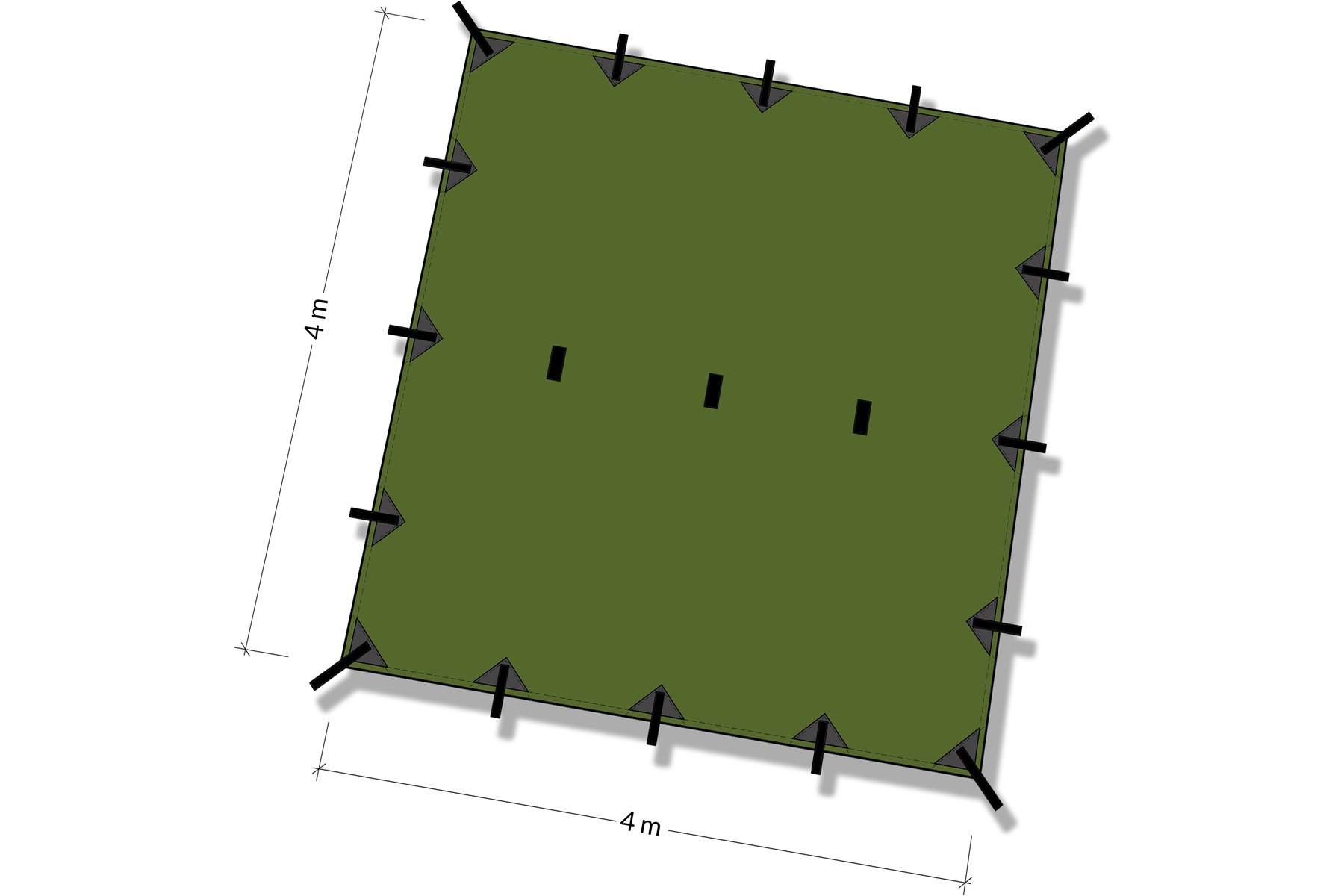Amazon | DD Hammocks DD タープ 4×4 (オリーブグリーン) | DD