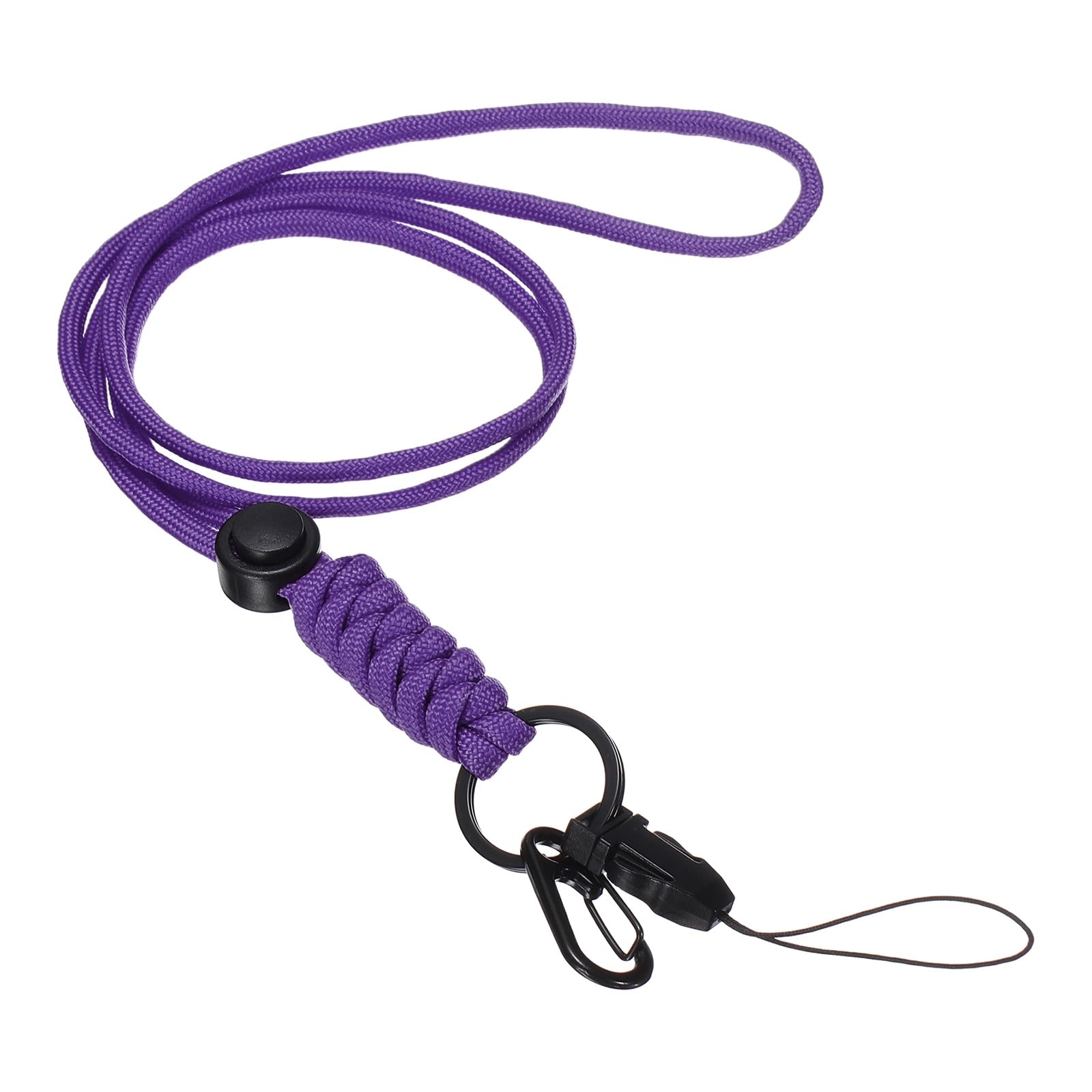PATIKIL Neck Lanyard with Hook, Badge Lanyards Adjustable Long Strap ID Card Holder Keychains for Badge Holder Office, Purple
