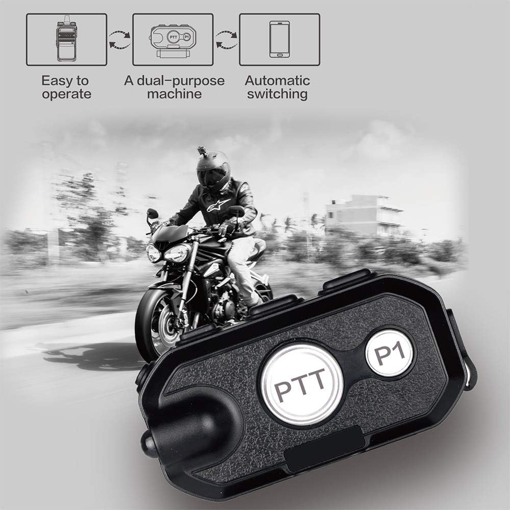 HB880 Main Unit with PTT Button and Motorcycle Rider