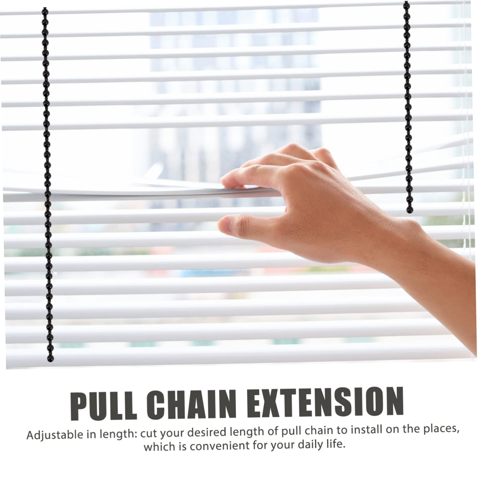 OUNONA 1 Set Curtain Bead Rope for Roller Blinds Sturdy Pom Material Beaded Chain for Home Decor for Parties and Weddings Chain Extension and Repair