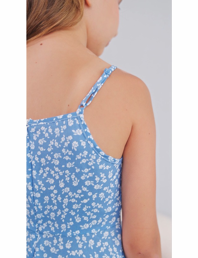 Amazon.com: WDIRARA Girl's Floral Print Dress Spaghetti Strap V Neck Ruched  High Waist Boho Cami Dress: Clothing, Shoes & Jewelry