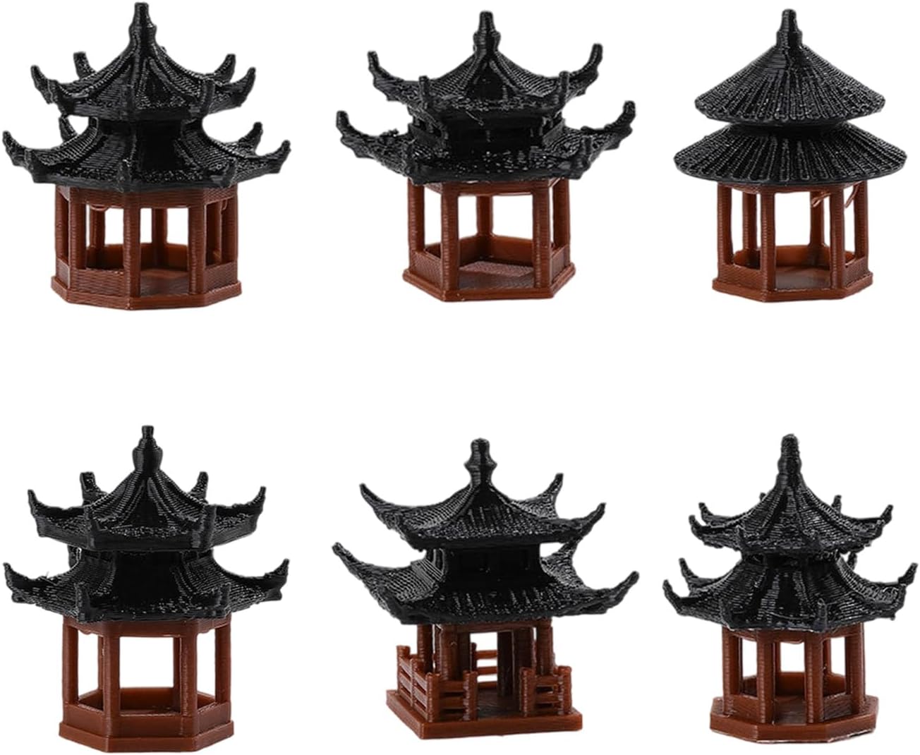 Friendly Chinese Architecture Model Pagoda Statues Set Cultural Home Decoration Art Piece Building Model Set