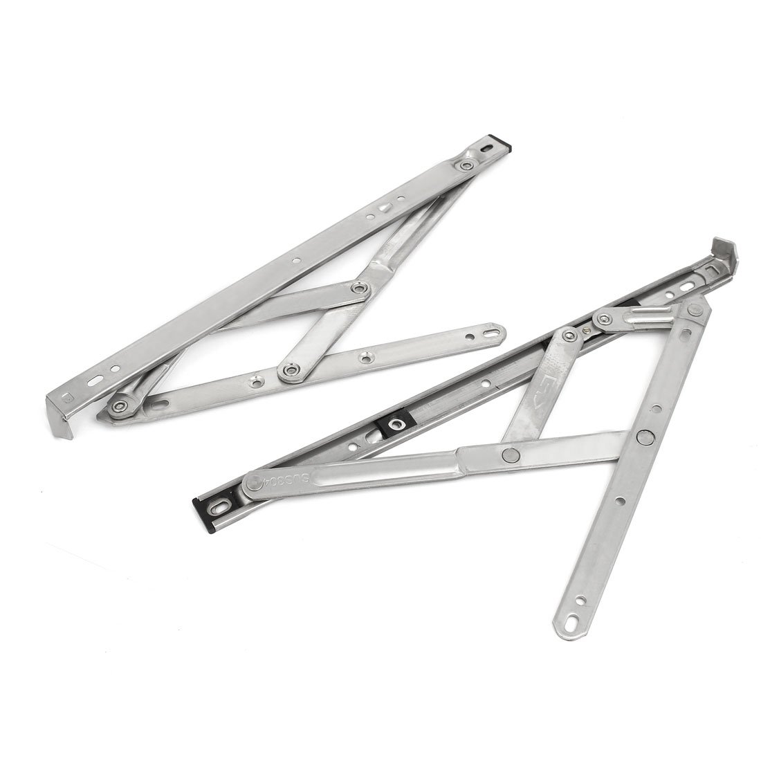 Uxcell Silver Sourcingmap 304 Stainless Steel 14-Inch Casement Window Friction Hinge 4 Bar 2Pcs