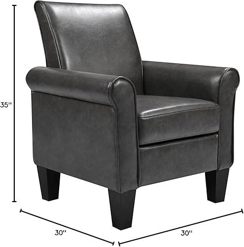 Miniatura 8 de LCH Sillón acolchado para lectura sofá individual moderno silla reclinable para club sala de estar dormitorio oficina sala de espera piel sintética