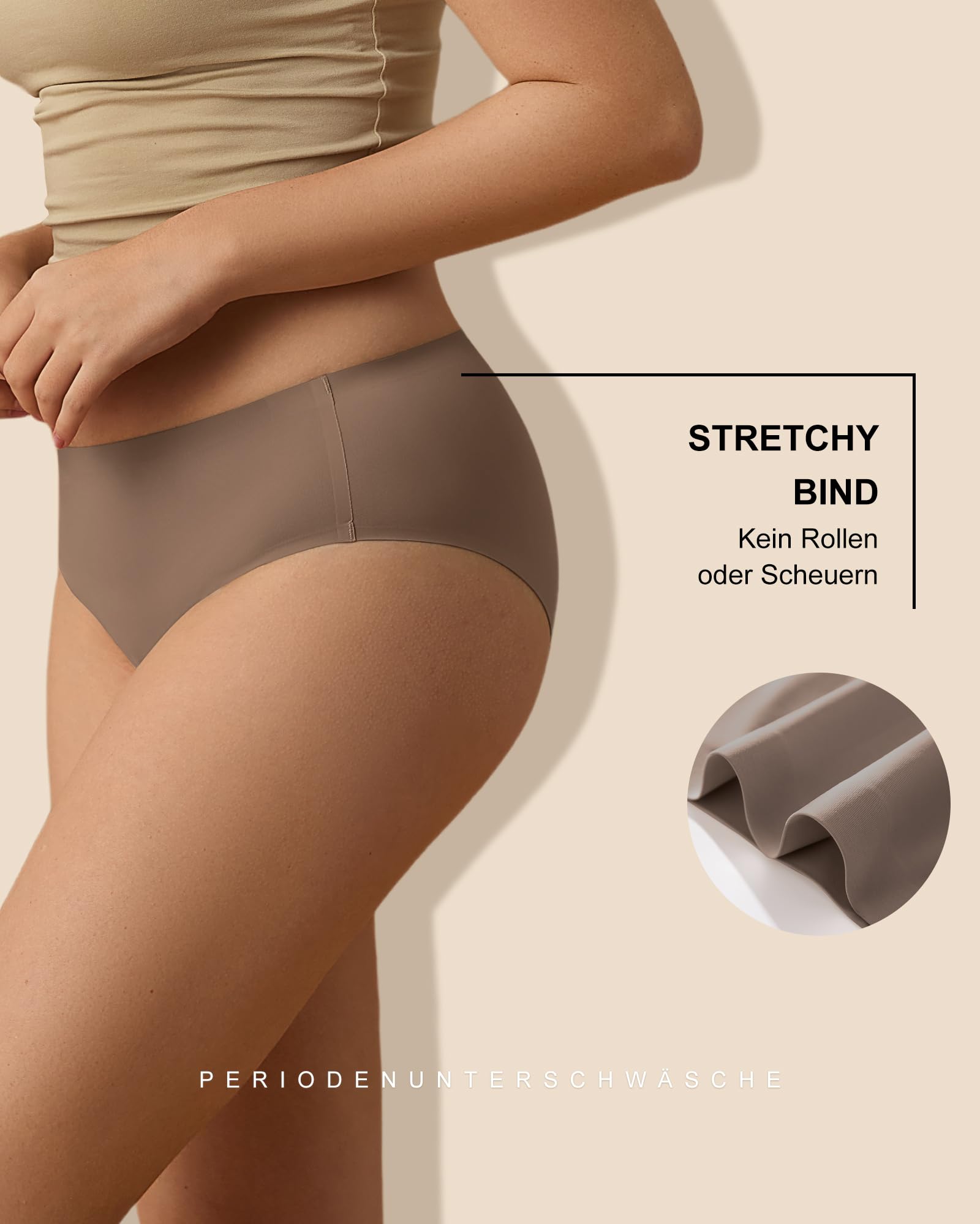 SHARICCA Periodenunterwäsche Starke Blutung 40 ML SaugfäHigkeit Perioden Unterwäsche Atmungsaktiv Lecksicher Menstruation Unterhosen Slips Damen
