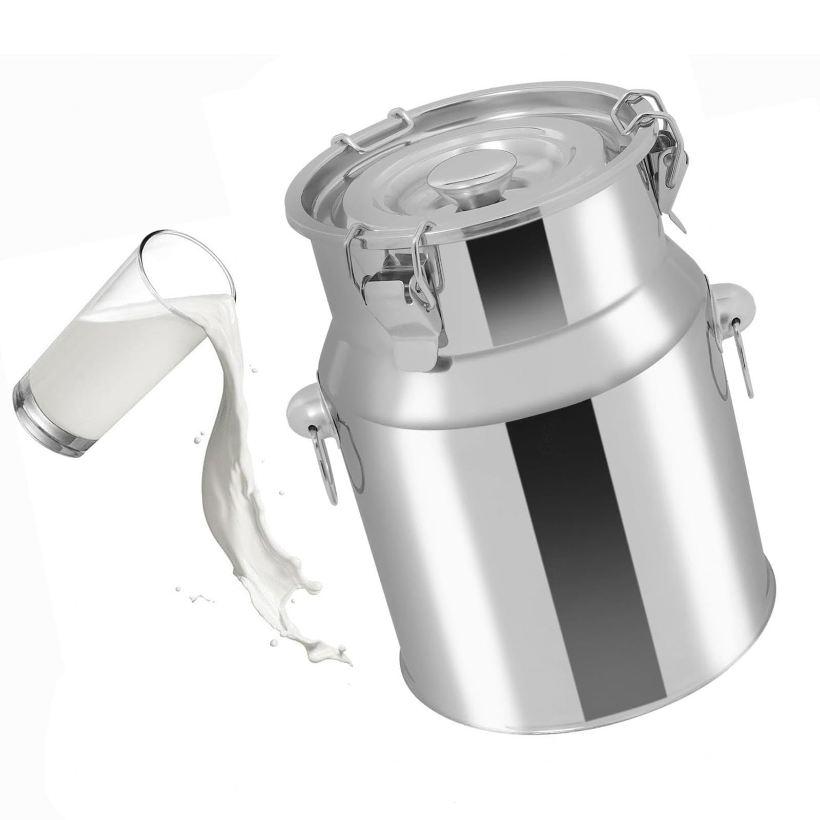 Aliooila Capacity Milk Stainless Steel Bucket 5-88 L Transport Can Wine Pail Tote Jug Oil Barrel Tank For And Etc,-9L