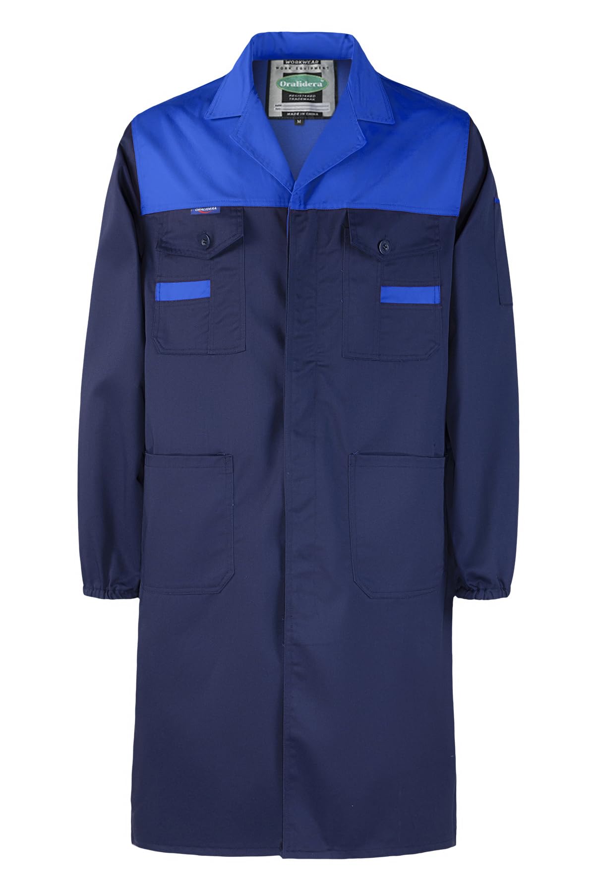 Homme Blouse de Travail Mecanique Veste de Travail de Jardinage Vêtements de Travail Blouse d'Atelier Chantier Bleu de Travail