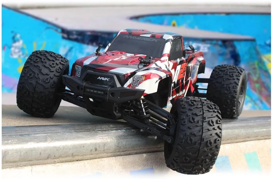 Maverick Quantum2 MT Flux Monster Truck on a concrete ramp