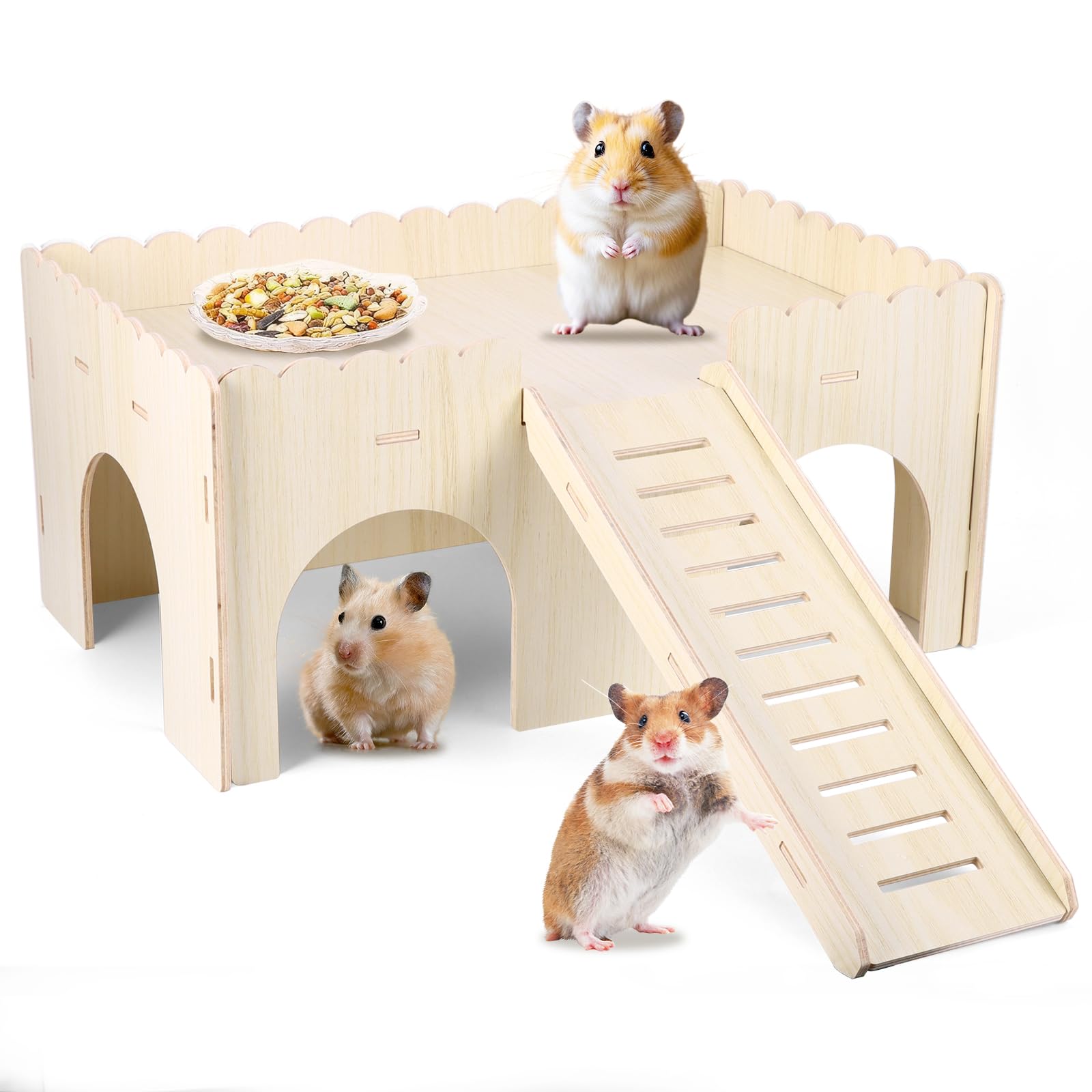 Jasfyee Guinea Pig Wooden House,Hamsters, Rabbits, Golden Bears