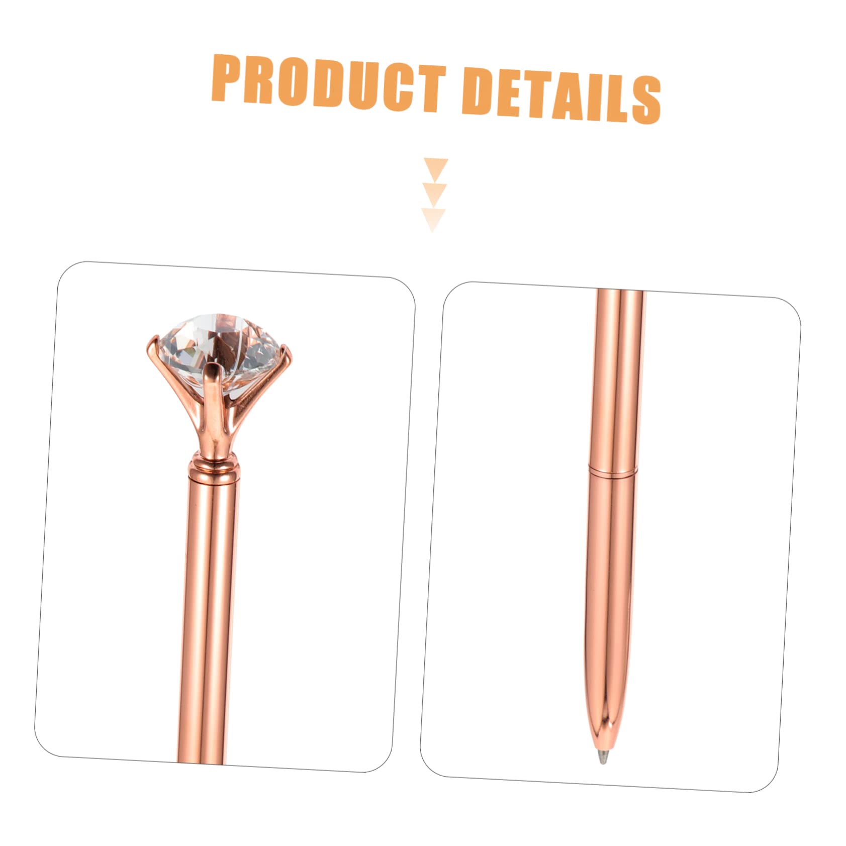 SHINEOFI 20piezas Bolígrafos De Bola Multifuncionales Cabeza De Diamante De Bolígrafo De Metálico Para Escritura Creativa y Portátil Accesorio Escolar