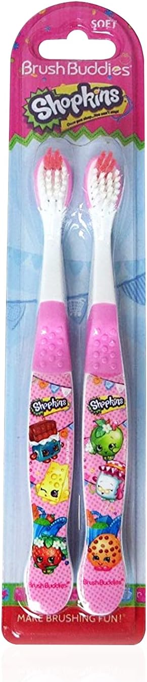 Brush Buddies 2 Piece Shopkins Toothbrush, 0.1 Pound