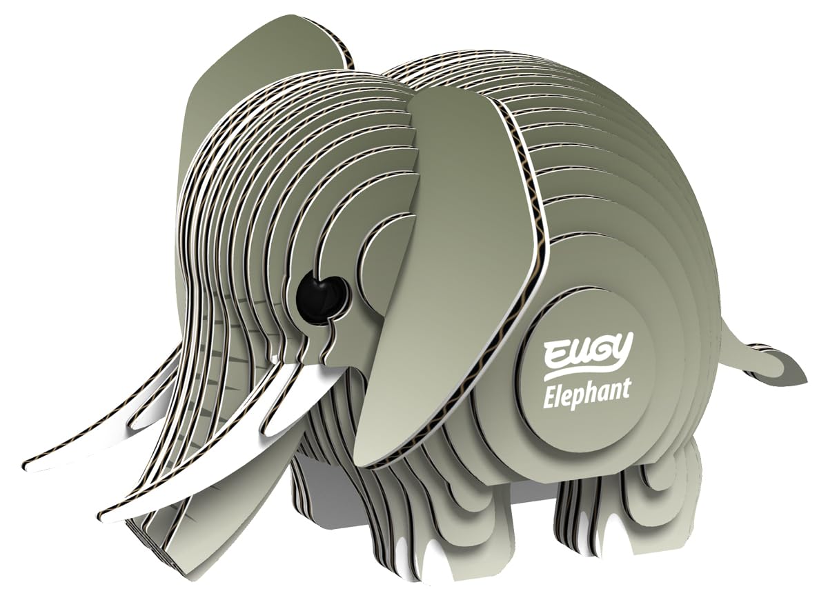 EUGY 650010 Elephant, 3D Animal Puzzle for Children and Adults to Assemble, DIY Animal Figure, Craft Set from 6 Years, EH-010 — image 1