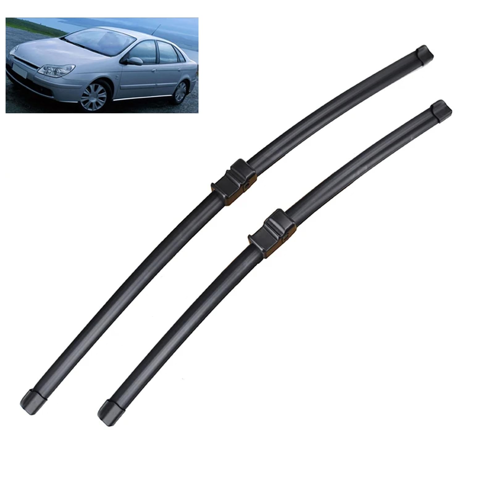 Escobillas Limpiaparabrisas Coche para Citroen C5 MK1 2004-2007 26"+19", 2 Piezas Delanteras Limpiaparabrisas de Repuesto Fácil Montaje