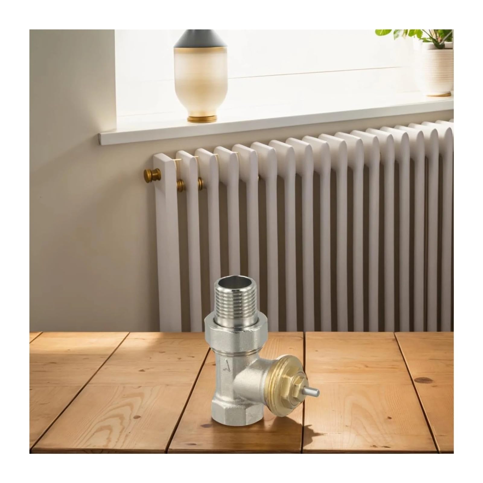 Valvola di regolazione termostatica in ottone DN15/DN20/DN25 da 1 pz senza testa nichelata(DN20)