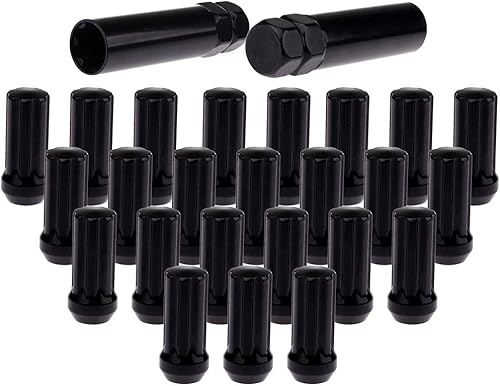 ROADFAR 24 tuercas de rueda M14x2.0 de extremo cerrado de tamaño de rosca compatibles con Ford Expedition/para Ford para F-150/para Lincoln Mark