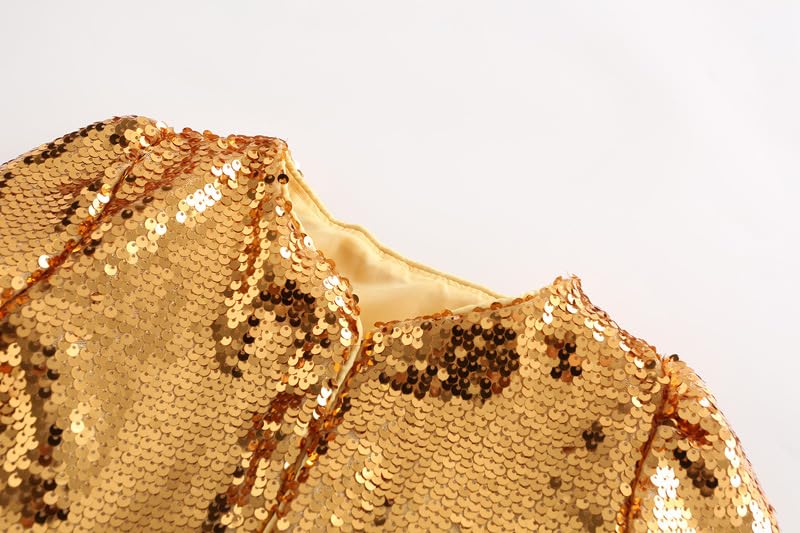 Girls Long Sleeve Solid Color Open Front Sparkle Sequin Cardigan Kids Shiny Shrug3