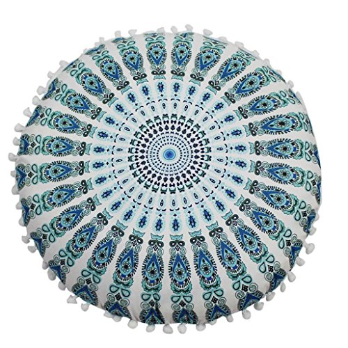 Mandala Coque rondes lenfesh BOHEMIEN Coussin Maison Décoration, Polyester, G, 43*43cm/(17.0*17.0)