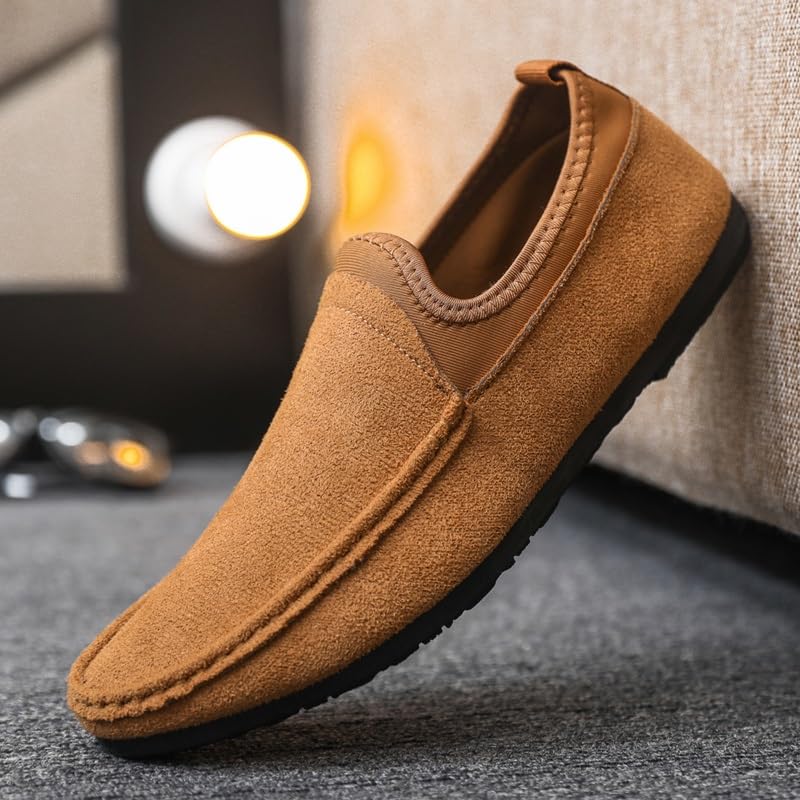 Mens Loafers Shoe Round Toe Cloth Solid Color Shoes Anti-Slip Comfortable Lightweight Prom Outdoor Slip-on3