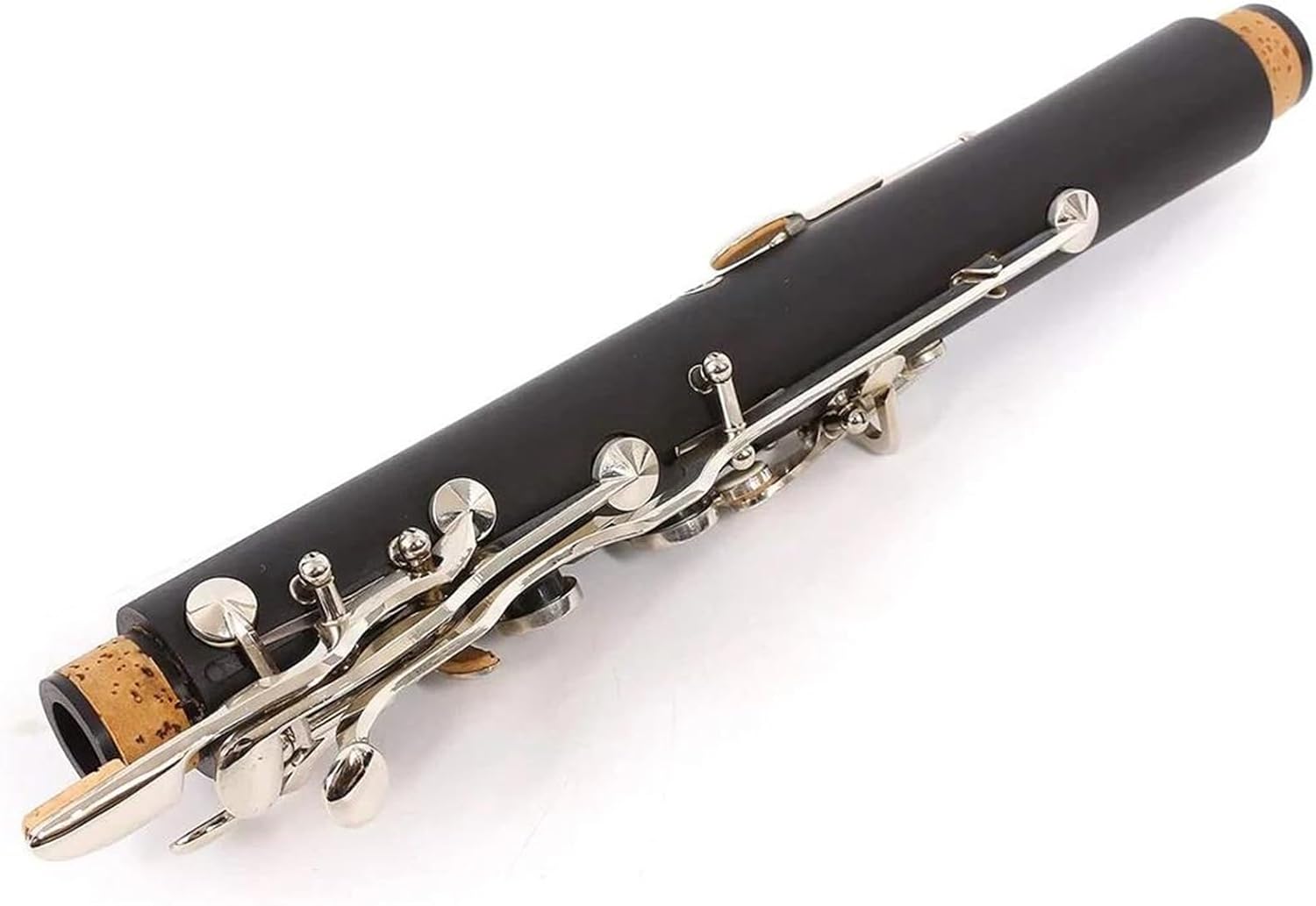 Bakelite 18 Key Nickel Plated Clarinet Woodwind Instrument In G