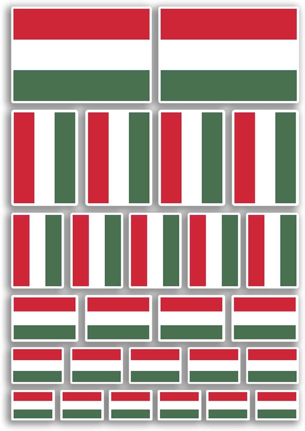 A4 Sticker Sheet Hungary Flags Vinyl Stickers - Hungarian Country Europe World National Flag Vacation Travel Holiday Car Aesthetic #80040