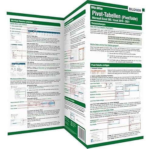 Pivot-Tabellen (PivotTable) Microsoft Excel 365 / Excel 2019 - 2021: Die Wo&amp;Wie Schnellübersicht