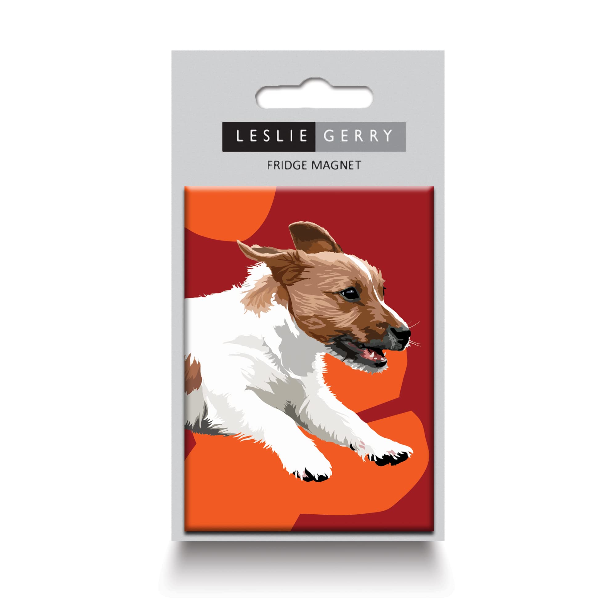 Jack Russell Fridge Magnet by Leslie Gerry