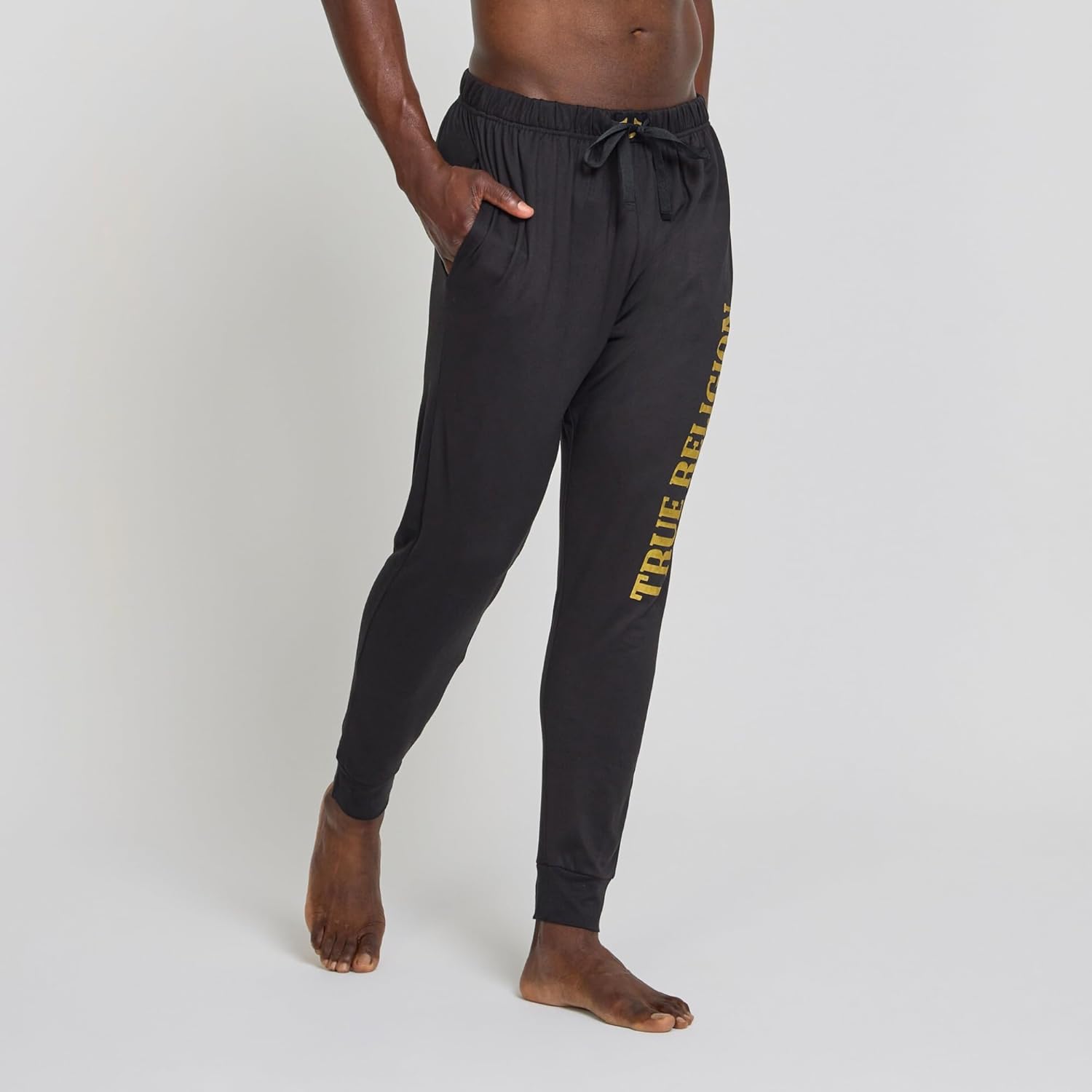 True Religion Mens Jogger Pajama Pants, Lightweight Lounge Casual Sleep Pants for Men - Image 5