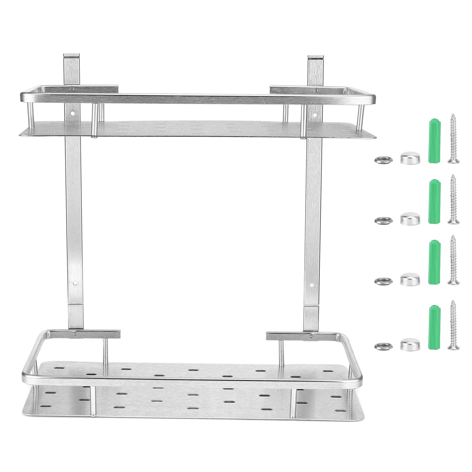 Estante de baño Estantes de baño, Estante de baño de Aluminio de 2 Niveles, estantes flotantes montados en la Pared, Estante de Ducha, Cesta de Almacenamiento de Cocina para El hogar
