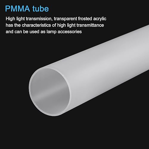 Vista 4 de MECCANIXITY Pantalla de lámpara acrílica esmerilada transparente 1.811 inx1.969 in 305mm (12") para pantalla, iluminación