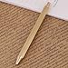brass ballpoint pens, 1PC Copper Brass Pen Spring Ballpoint Writing Stationery Retractable Liquid Gel - Roller Ball with Office Supplies Bag 0.5mm Hexagonal Prism Shaped Design Can