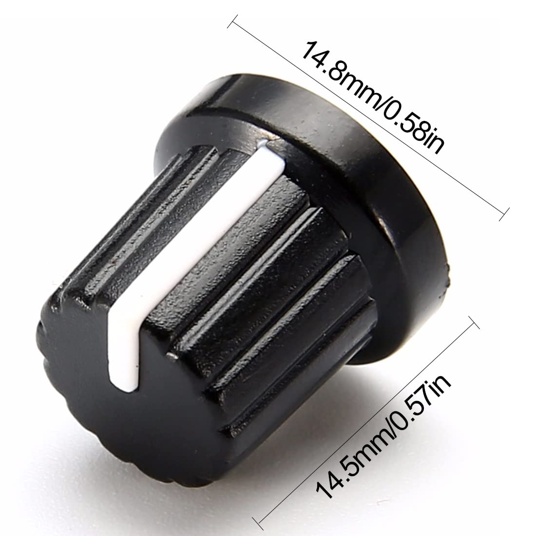 Manopole Potenziometro GTIWUNG - 25 Pezzi Per Chitarra E Basso, Regolabili, Nero E Argento, Diametro 6 Mm - Foto 10