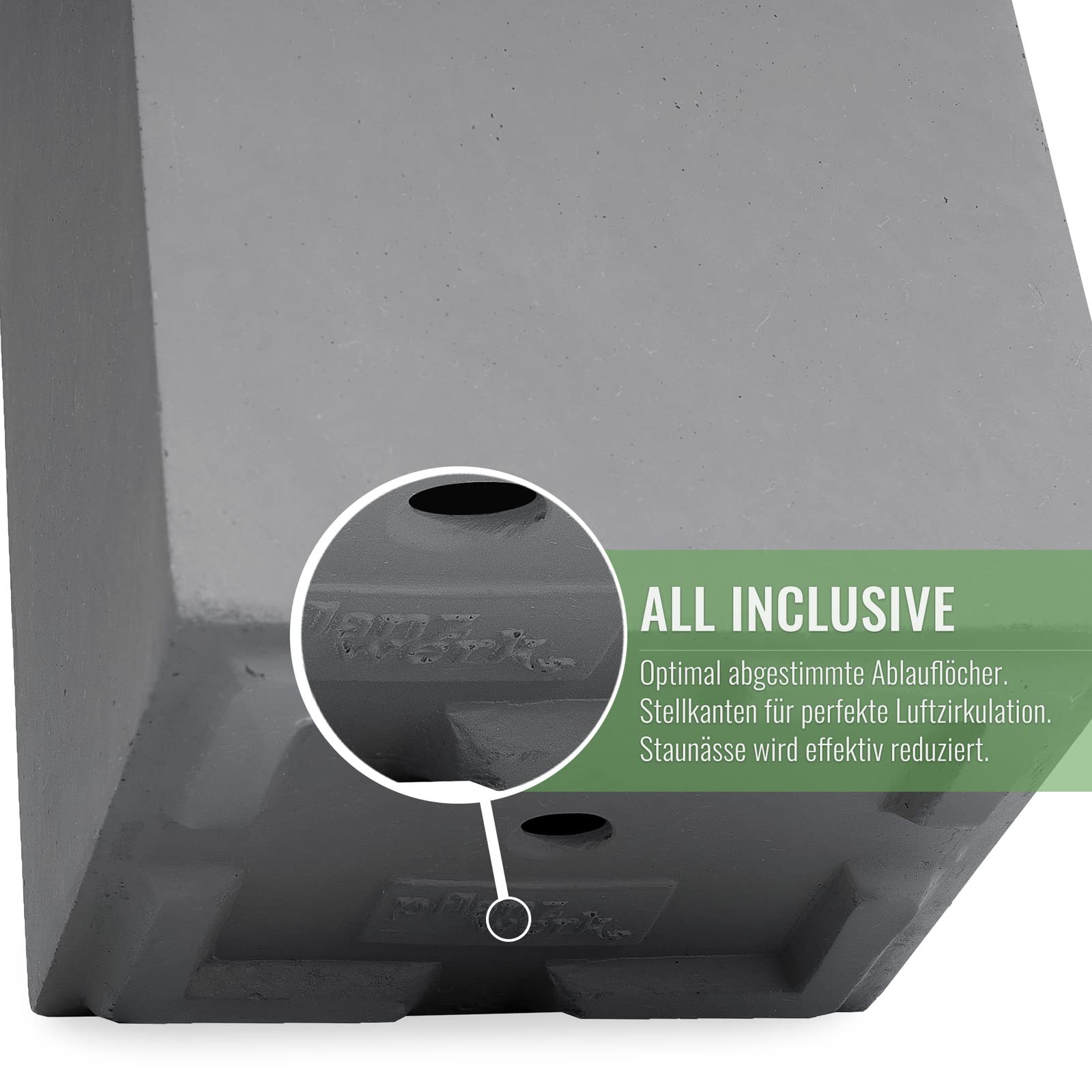 Pflanzwerk® Pflanzkübel Bodenvase Fiberglas Conic GRAU 50x23x23cm *Frostbeständige Blumenkübel* *Deutsche Premiumqualität* *Lotus-Effekt Imprägnierung*