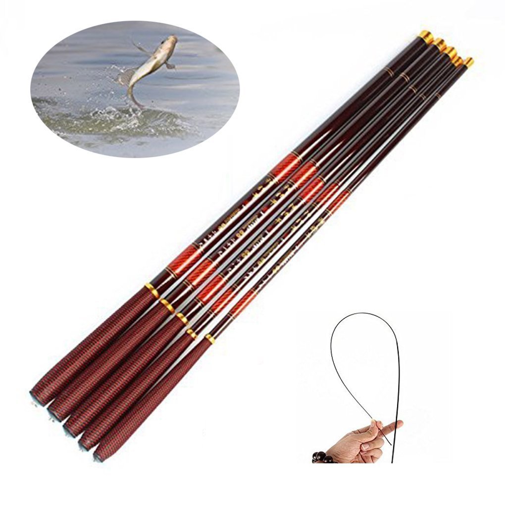 NEHO Fishing Rod Portable Telescopic Fishing Pole River and Creek Carp Spinning Ultra Light Fishing Rod with Size 3.6M-7.2M