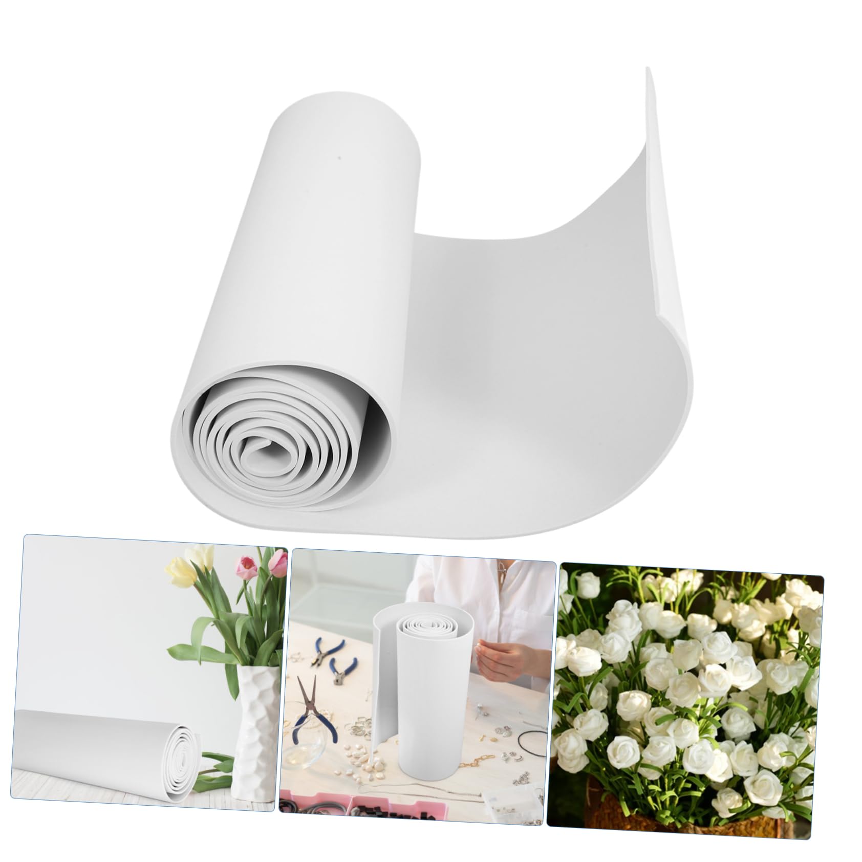 HOMSFOU 5 Rouleaux conseil d'eva de vêtement pour modèle de matériel de bricolage mousse artisanale matériel de vêtement cosplay matériel de modélisme blanche