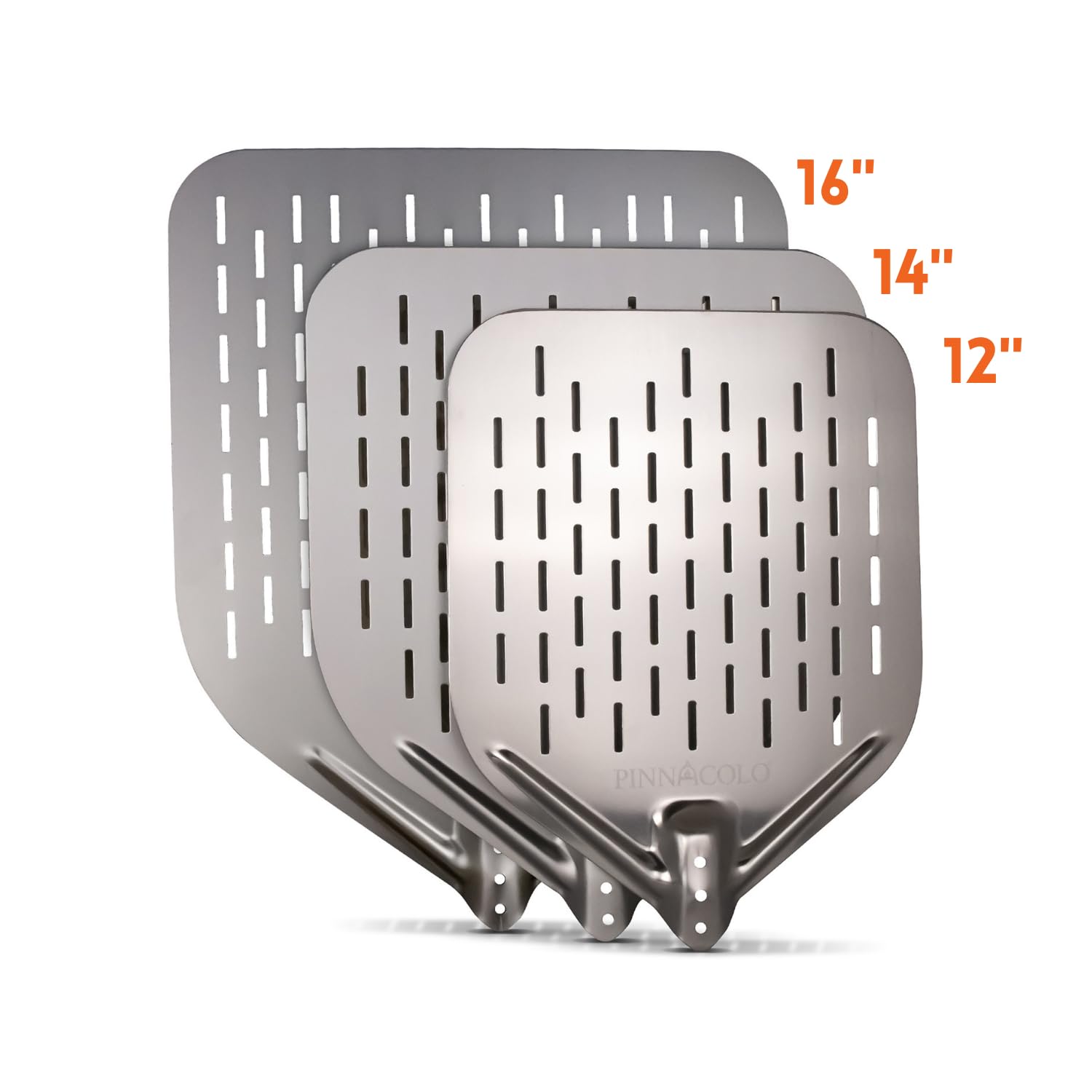 Pinnacolo 16 Inch Perforated Aluminum Pizza Peel with Handle - Lightweight and Premium, Perfect for Homemade Pizza, Bread, and Pastries