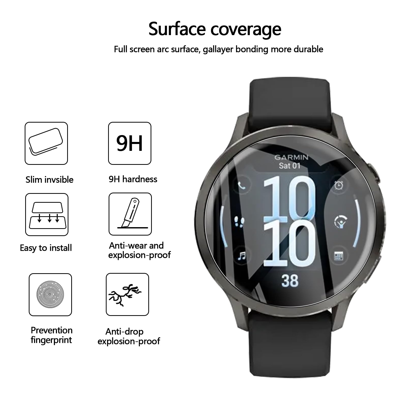 Garmin Venu 4 41mm Paquete de 4 Protectores de Pantalla TPU Premium Soft Film