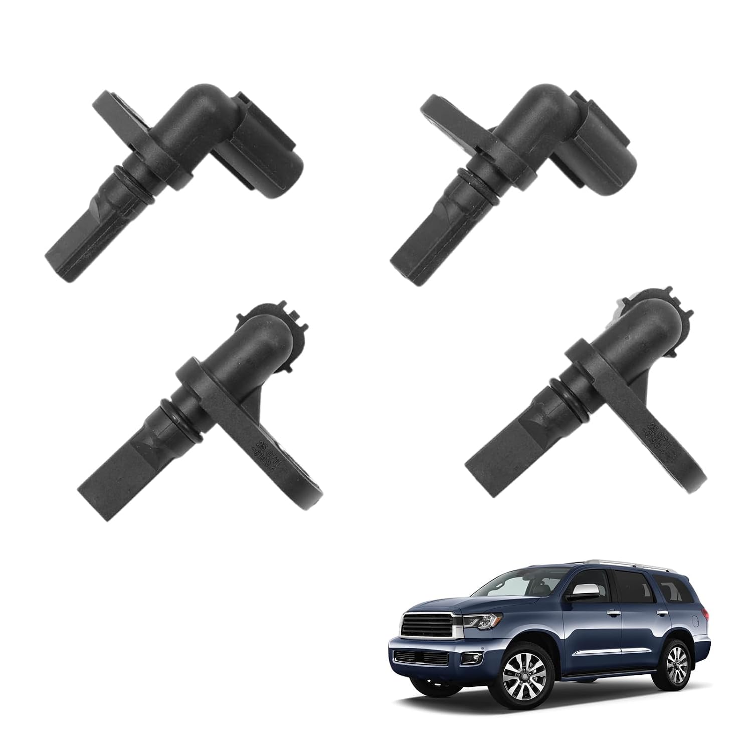 4pcs ABS Wheel Speed Sensor Front & Rear Replacement for 2007-2017 Toyota Tundra, 1 Set Left & Right (Driver & Passenger Side), Replaces ALS1790 ALS1791 89542-0C020 89543-0C020